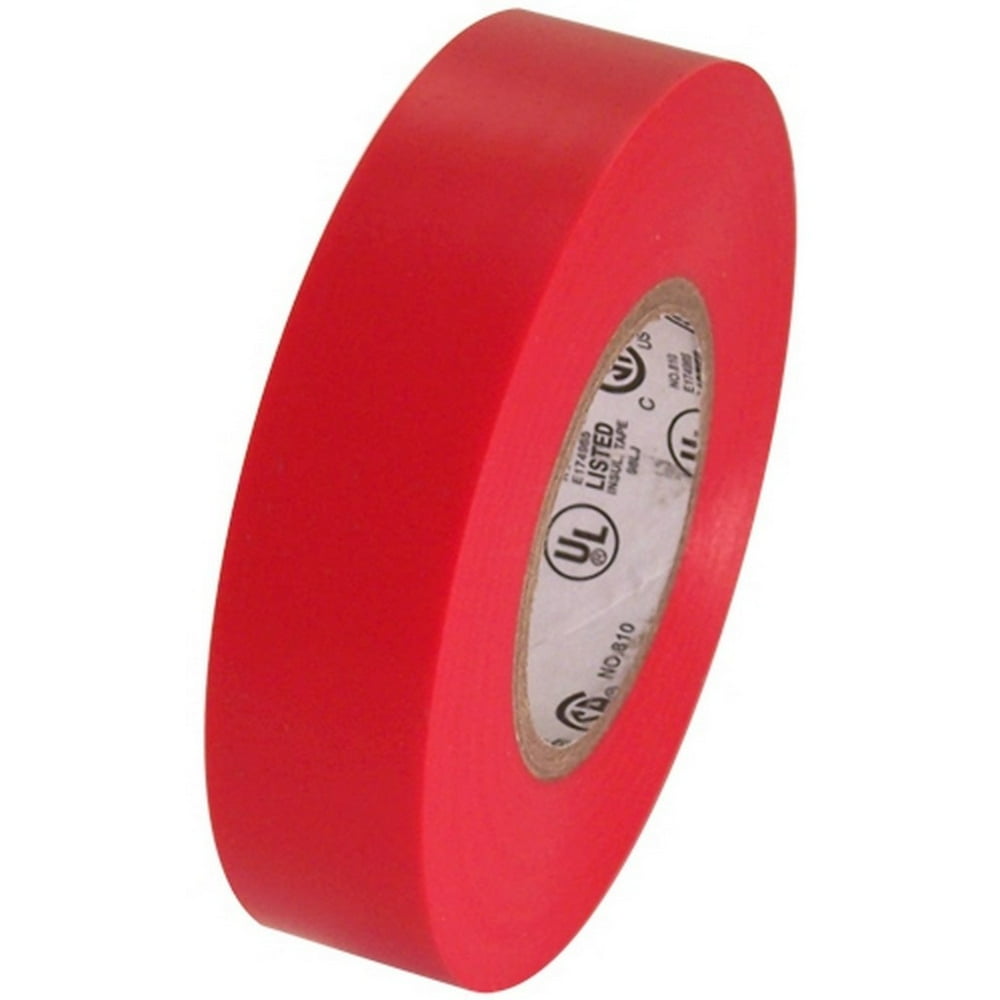 Red Electrical Tape 3/4" X 66 Ft Roll 7 Mil