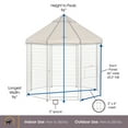 thumbnail image 3 of Advantek 8 Foot Portable Indoor Outdoor Galvanized Steel Pet Gazebo and Dog Kennel, 3 of 6