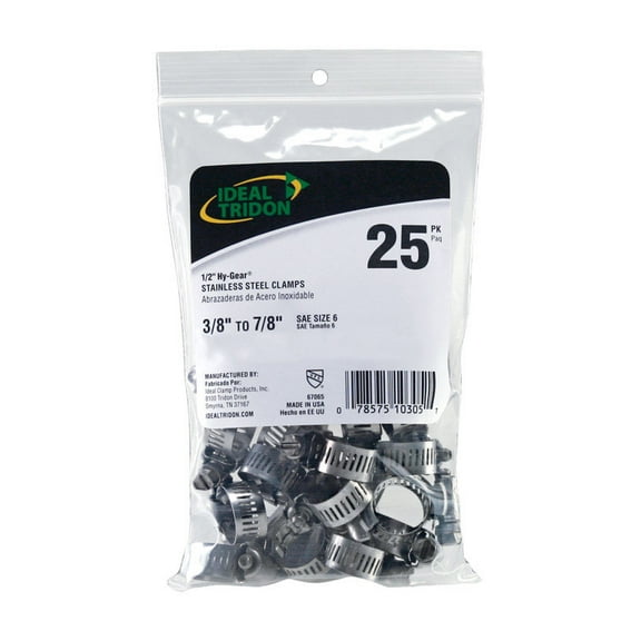 HOSECLMP 3/8-7/8 SS 25PK(Pack of 1)