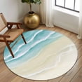thumbnail image 2 of Round Rug 6Ft Washable Non-Slip, Teal Beach Coastal Circle Area Rugs for Living Room Bedroom, Summer Ocean Nautical Seaside Indoor Floor Mats Carpet Runner for Home Decor Aesthetic, 2 of 8