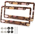 thumbnail image 2 of GZHJMY 2 Pcs License Plate Frame Candy Love License Plate Cover Universal Aluminum US Car Tag Frame with 2 Holes and Screws for Front & Back License Plate Decorative, 2 of 7