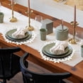 thumbnail image 4 of White Doilies Set of 4 - Round Lace Linen Placemats European Embroidery for Fall Autumn Thanksgiving Season Dining Table Home Decor Wedding - 15 inches - The Deandra Collection, 4 of 8