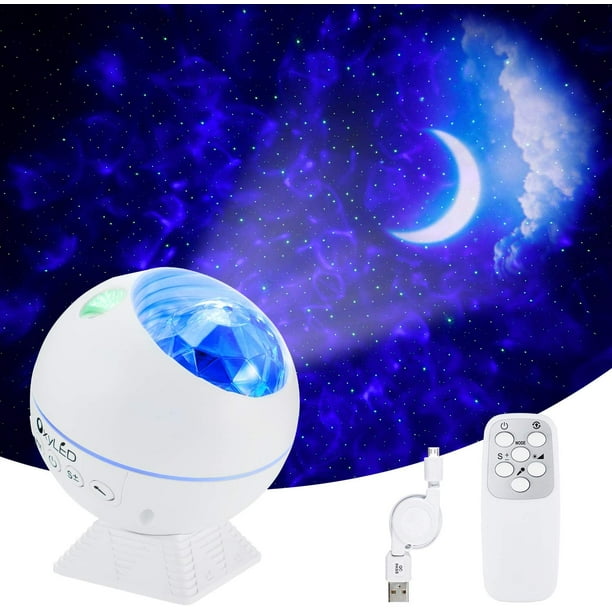 Projecteur d'étoiles, projecteur de lumière SAYDY Galaxy avec lune, nuage  de nébuleuse LED, projecteur de veilleuse à 43 effets de couleur avec  télécommande pour chambre, plafond, voiture, fête, cadeau 