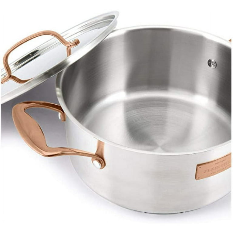 Fleischer & Wolf Copper Cookware Sets 10-Pieces,Triply Stainless