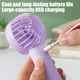 thumbnail image 5 of Ventilador de mano portátil recargable USB, ventilador pequeño de tres velocidades portátil, ventilador de mano portátil de tres velocidades recargable por USB pequeño eléctrico morado, 5 of 6