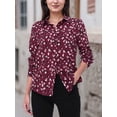 thumbnail image 4 of Weardear Blouses for Women, Long Sleeve Button Down Shirts Dressy Casual Print Tops, 4 of 5