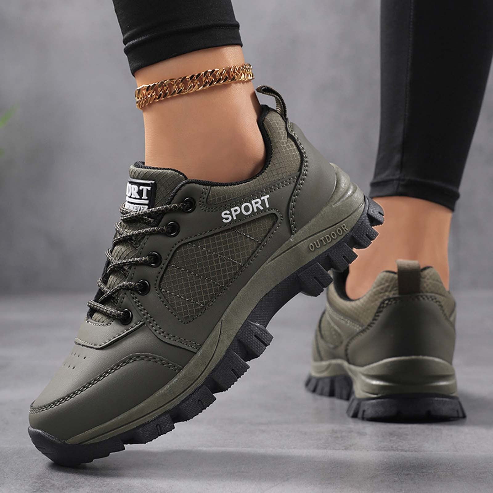 Women's Walking Shoes Waterproof Hiking Shoes on Orthopedic Sneakers Outdoor Non Shoes Casual Trail Shoes