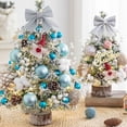 thumbnail image 2 of Naiovety Árbol de Navidad blanco de ensueño para decoración festiva equipado con luces LED, adornos de escritorio para el hogar Kits de decoración para fiestas, 2 of 6