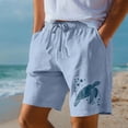 thumbnail image 2 of XINPING Beach Shorts for Men Lightweight Hawaiian Print Quick-Dry Spring Break Swim Trunks with Pockets Stretch Fabric Beach Wear, 2 of 5