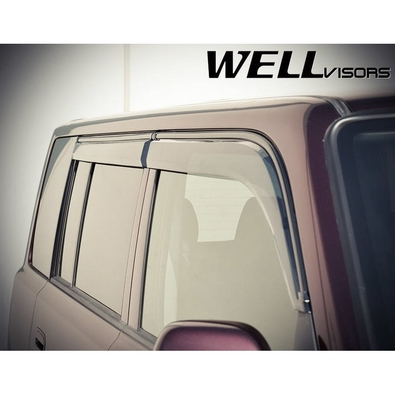 Wellvisors Side Window Visors Deflectors Rain Guards With Black Trim for  2004-2007 Scion xB 3-847SC003