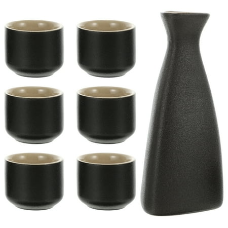 

NUOLUX Sake Set Japanese Cup Saki Ceramic Bottle Cups Pot Carafe Tea Porcelain Kit Serving Warm Traditional Shot Sets Holder