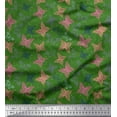 thumbnail image 1 of Soimoi Moss Georgette Fabric Dot & Butterfly Print Fabric by The Yard 42 Inch Wide, 1 of 3