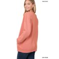 thumbnail image 3 of Zenana Women & Plus (S-3XL) Basic Relaxed Long Sleeve Round Neck Sweatshirts w/Side Pockets, 3 of 4