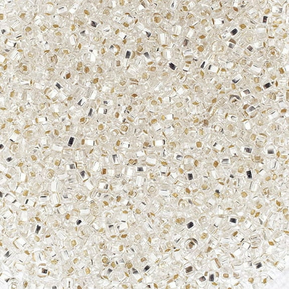 John Bead Czech Glass Seed Beads 10/0 (500g) Silverlined Crystal Clear Bead