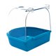 thumbnail image 3 of Caja de baño para pájaros, bandeja de comida fácil de limpiar, bañera ligera para loros con ganchos Azul, 3 of 7