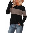 thumbnail image 5 of UZMOG Sweaters for Women, Trendy Color Block Tops Long Sleeve Shirts Early Fall Fashion Winter Clothing, 5 of 6