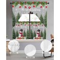 thumbnail image 2 of Grey Christmas Swag Kitchen Curtains Sets for Windows 24 Inch Length, Xmas Tree Ball Snowflake Winter Gifts Short Window Curtain Panels Swags Valances and Tiers 3 Piece Set for Cafe/Dining Room, 2 of 5