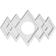 thumbnail image 1 of Ekena Millwork CMP24X16ZE-06000 6 in. ID x 7.5 in. Rectangle Zoe Architectural Grade PVC Contemporary Ceiling Medallion, 1 of 1