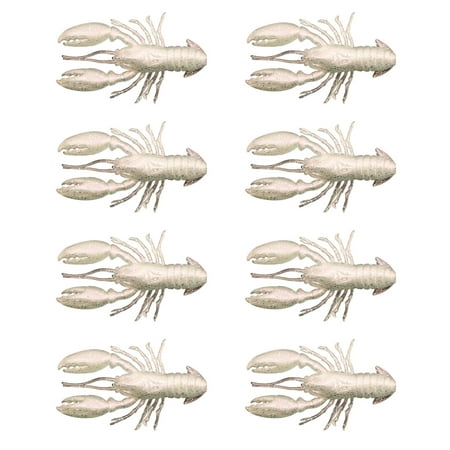 Koiauber 8 Pcs Soft Baits Fishing Lures Realistic Looking Vivid Color Mini Size Shrimp Fake Baits Artificial Lures
