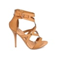 thumbnail image 2 of New Women Beyond Focus-01 Leatherette Strappy Diamond Zipper Stiletto Sandal Sz, 2 of 5
