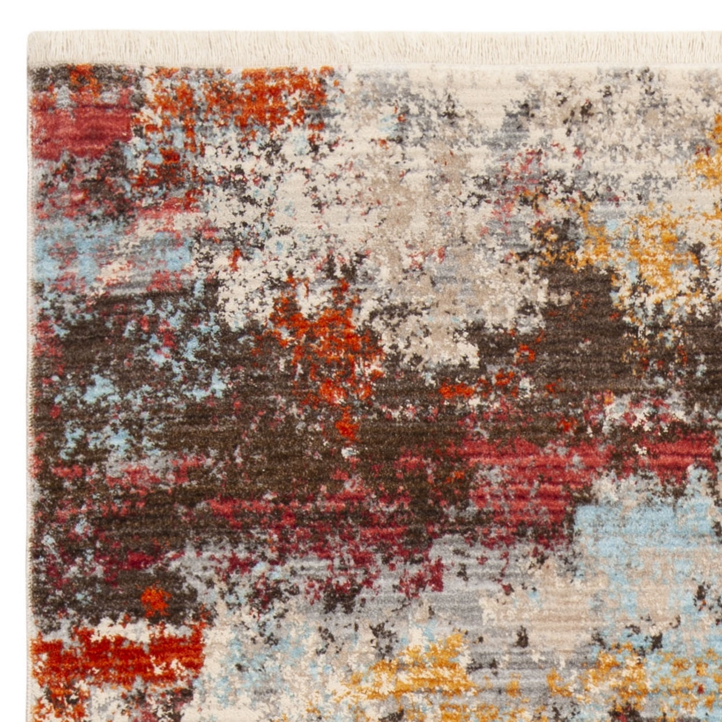SAFAVIEH Vintage Persian Randa Abstract Polyester Area Rug, Grey/Multi, 5' x 7'6"