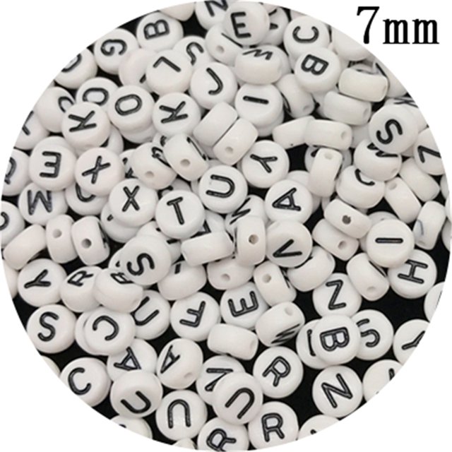 5mm 6mm 7mm Mixed Letter Beads Oval /Square Shape Alphabet Beads For Jewelry Making DIY Charms Bracelet Necklace Accessories