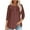 Brown, variant on LYXSSBYX Long Sleeve Shirts for Women Women Casual Summer Solid T-shirt Quarter Sleeve Round Neck Ruched Pullover Blouse Tops