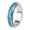 Silver, variant on Blue Shell Stainless Steel Silver Plated Spinner Ring for Women Funny Rotating Statement Band 6mm Promise Wedding Everyday Jewelry Size 9
