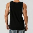 thumbnail image 5 of Zylanna Men's Muscle Gym Tank Top, Sleeveless Solid Color Solid Color Breathable Workout Athletic Tees Black, 5 of 5