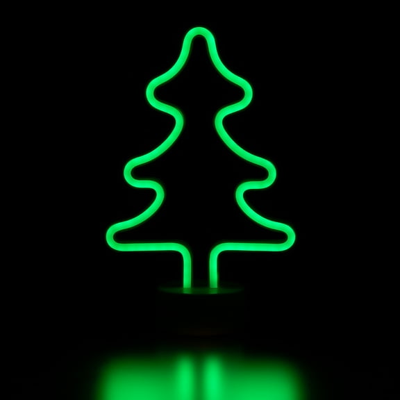 Northlight LED Christmas Tree Neon Table Light - 11" - Green