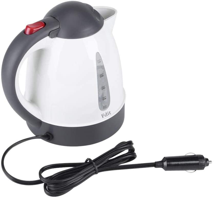 Portable Car Electric Kettle Road Trip Travel, Heated Water Tea Coffee