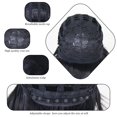 thumbnail image 4 of Peluca ANOGOL para cosplay, larga, recta, negra, 80 cm, con flequillo, 4 of 7