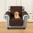 thumbnail image 3 of SHANNA 1/2/3 Seater Quilted Sofa Couch Cover Pad Water Resistant Slipcover Furniture Protector Pet Mat for Kids Dogs Pets（Brown）, 3 of 11