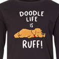 thumbnail image 4 of Inktastic Doodle Life is Ruff Golden Doodle Long Sleeve Youth T-Shirt, 4 of 5