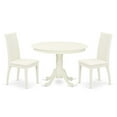 thumbnail image 2 of East West Furniture Dining Room Set Linen White, HLIP3-LWH-C, 2 of 6