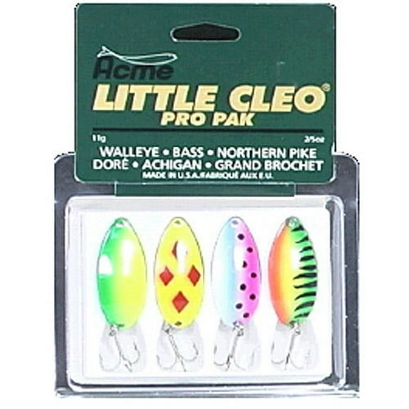 Acme Tackle Little Cleo Fishing Lure Spoons Pro 4 Pack 2/5 oz.