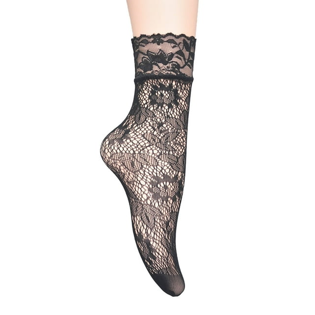 Jindong 1 Paire de Chaussettes Courtes en Dentelle pour Femmes