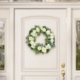 thumbnail image 5 of 26" Artificial Peony Hydrangea & Rose Floral Spring Wreath, 5 of 5