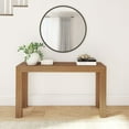 thumbnail image 2 of Plank+Beam 56" Modern Console Table, Solid Wood Narrow Entryway Table, Pecan, 2 of 6