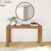 Plank+Beam 56 Modern Console Table, Solid Wood Narrow Entryway Table, Pecan