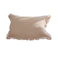 thumbnail image 2 of RBCKVXZ Lace Edges Cotton Pillowcase, 33x25 inch Queen/Standard Size - Soft, Cooling, Crisp & Breathable Cotton Percale Weave Pillowcase for Queen Pillow (Khaki), 2 of 6
