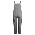 thumbnail image 6 of Jumpsuit Trendy Wide Leg Men Bib Overalls Skin-Friendly Bib Overalls Cargo One-Piece Adjustable Suspender Straps Work Wear Gray XL, 6 of 7