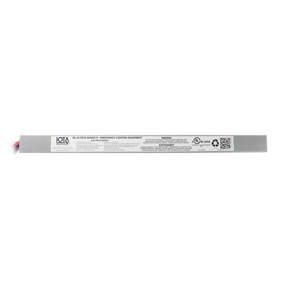 Iota ISL54TBTSSERIESD Fluorescent Emergency Ballast, 2.5W, 120/277V