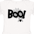thumbnail image 4 of Inktastic Halloween Boo with Spider and Web in Black Boys or Girls Long Sleeve Baby Bodysuit, 4 of 5