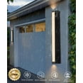 thumbnail image 5 of 23.6" Modern Dimmable Outdoor LED Wall Sconce, 10W 3000K Warm White, 5 of 8
