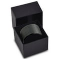 thumbnail image 3 of P. Manoukian Tungsten Wedding Band Ring 12mm for Men Women Black & 18K Rose Gold Plated Pipe Cut Brushed Polished Lifetime Guarantee Size 6.5, 3 of 4