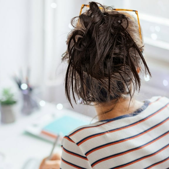 BESTYASH 2pcs Curly Hair Bun Extensions for Women, Assorted Colors, Soft and Comfortable to Wear