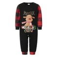 thumbnail image 2 of Hirigin Family Matching Christmas Pajama Set, Reindeer Long Sleeve Tops Elastic Waist Plaid Pants, 2 of 9