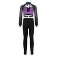 thumbnail image 3 of TSSOE Gymnastic Outfits for Girls Cheerleading Jazz Hip-hop Dance Clothes Set Figure Ice Skating Performance Dancewear Purple 14, 3 of 7