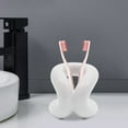 thumbnail image 4 of Ceramic Holder Stand Rope Knot Bathroom Toothbrush Holder Makeup Brush Holder, 4 of 6